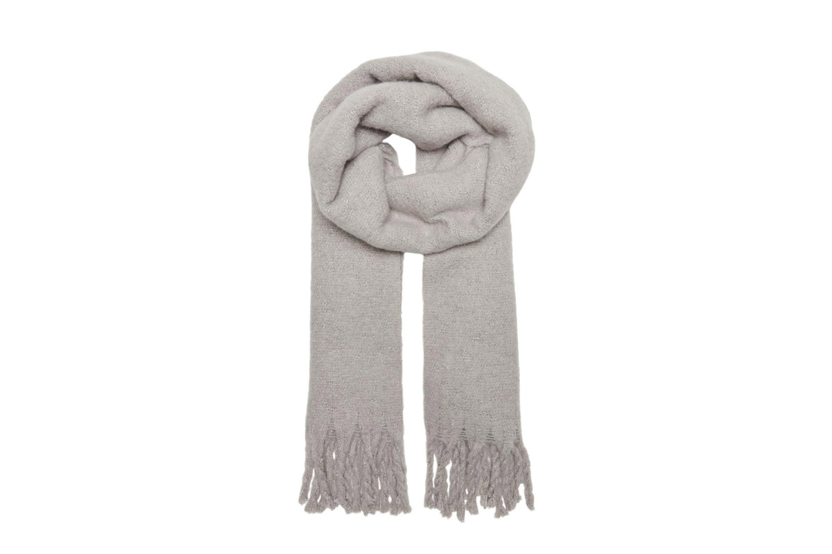 Only Martine Life Boucle Lurex Scarf Acc Κασκόλ (15270028 LIGHT GREY MELA) Γκρί